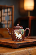 新品【六方宫灯】 泥料：紫茄泥（极其罕见，价比黄金，因泥料有限，仅做一把）280cc 邵方军（国家级工艺美术师）