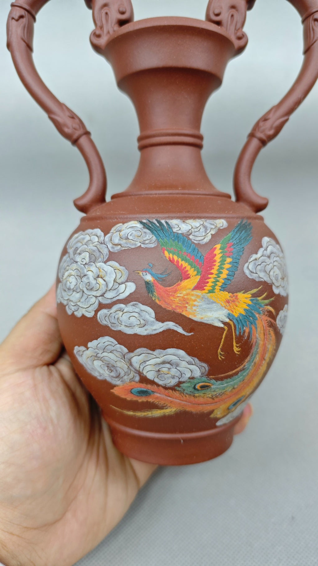 龙凤呈祥套组 酒盅和托盘采用宜兴五朵金花之一的青瓷冰裂釉