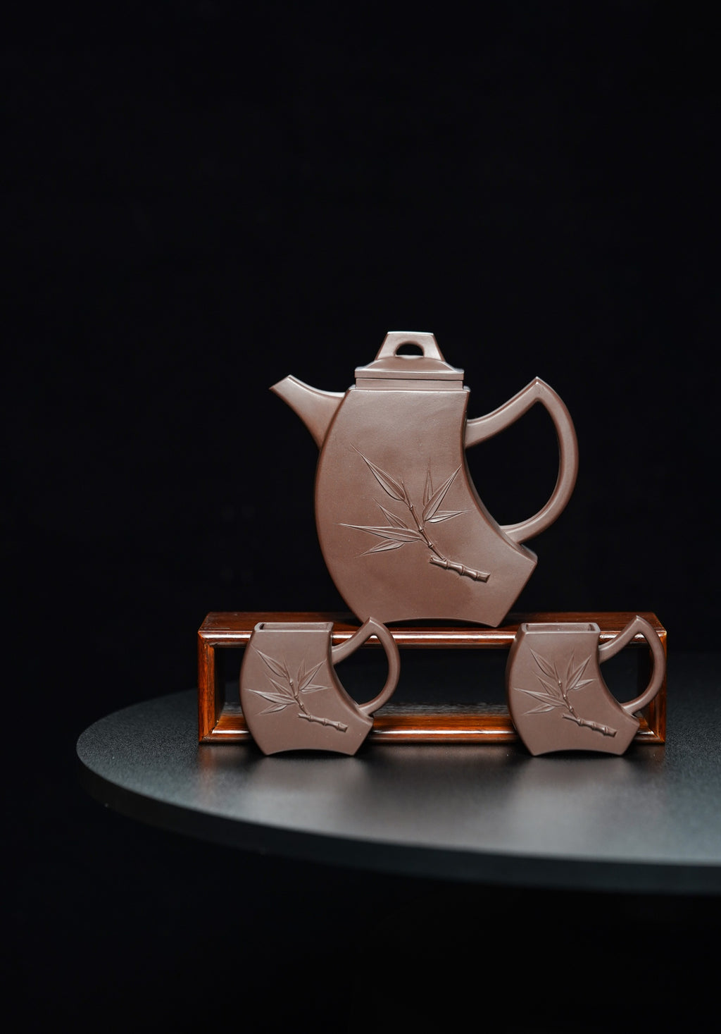 储立之大师｜中国陶瓷艺术终身成就奖获得者｜典藏重器【竹梅鱼肉云套组】原矿优质紫泥·550cc