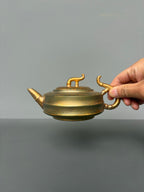 原矿优质紫砂·特色黄金紫晶贝壳烧《步步高升壶》原矿极品紫泥·280cc 著名紫砂艺术家·王葛荣·制