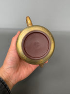 原矿优质紫砂·特色黄金紫晶贝壳烧《步步高升壶》原矿极品紫泥·280cc 著名紫砂艺术家·王葛荣·制