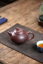 《金玉满堂》 国家级工艺美术师 鲍玉华 原矿家藏老紫泥，340cc，菱形14孔出水