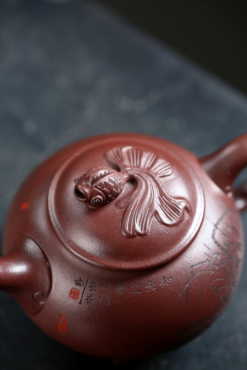 《金玉满堂》 国家级工艺美术师 鲍玉华 原矿家藏老紫泥，340cc，菱形14孔出水