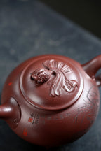《金玉满堂》 国家级工艺美术师 鲍玉华 原矿家藏老紫泥，340cc，菱形14孔出水