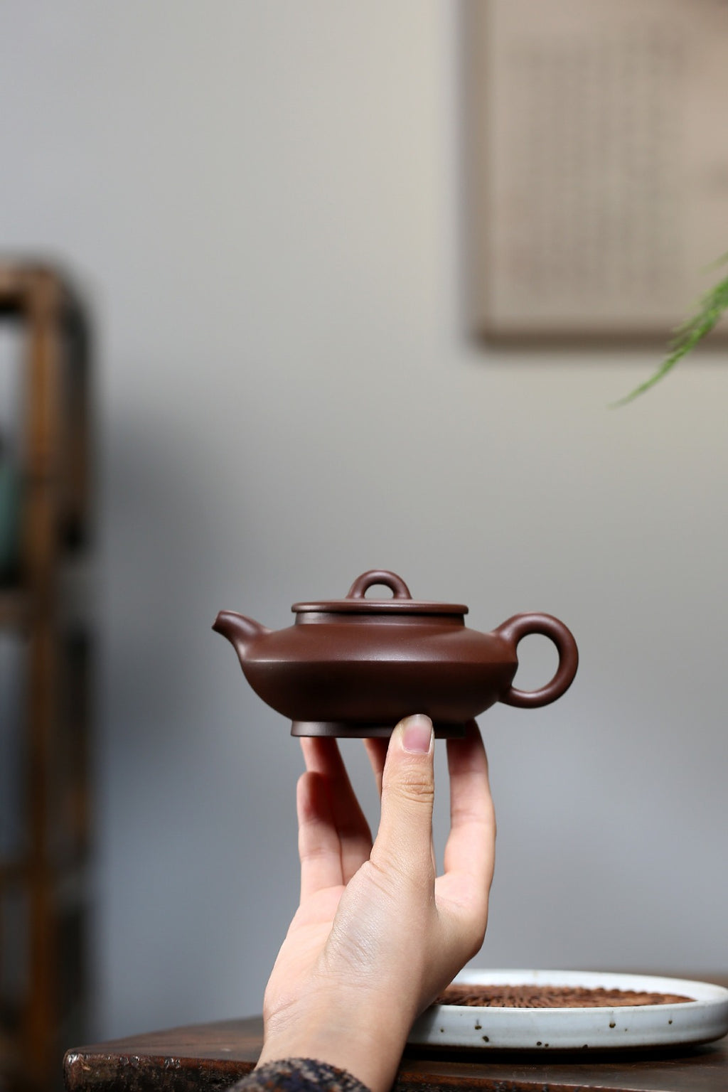 《合盘》 国家级工艺美术师 鲍玉华 原矿文革老紫泥，170cc，菱形9孔出水
