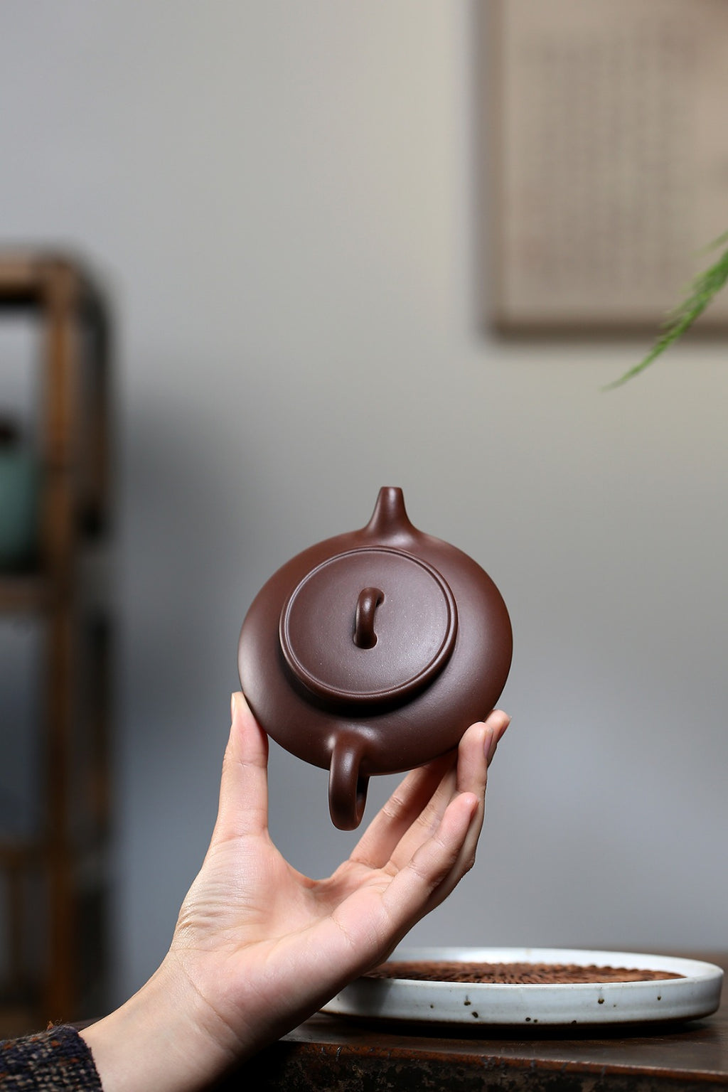 《合盘》 国家级工艺美术师 鲍玉华 原矿文革老紫泥，170cc，菱形9孔出水