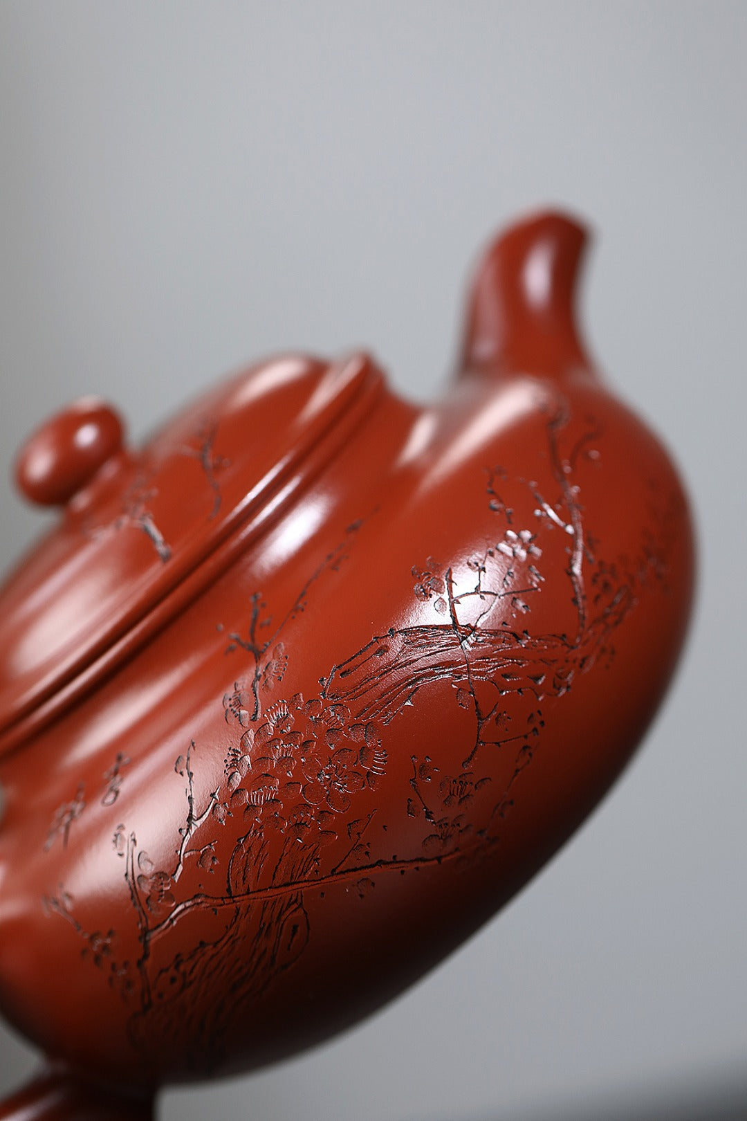 三工合作款 正高佳作 《仿古》 王敏（正高级工艺美术师）90年景舟大红袍，500cc，菱形14孔出水