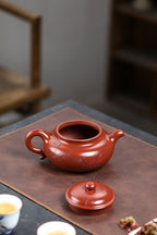 三工合作款 正高佳作 《仿古》 王敏（正高级工艺美术师）90年景舟大红袍，500cc，菱形14孔出水