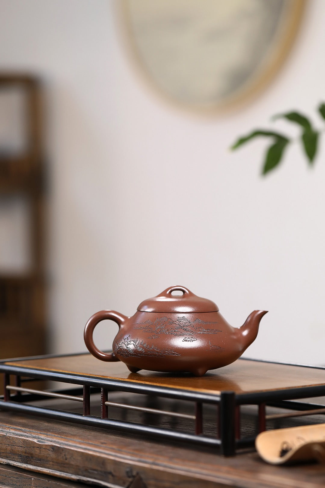 《汉棠石瓢》 国家级工艺美术师 鲍玉华 原矿文革老紫泥，320cc，菱形9孔出水