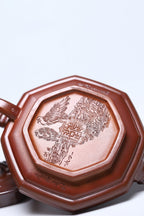《八方竹鼓》 作者：李玮 正高级工艺美术师 徐悲鸿吴冠中画院特聘研究员 古龙窑胭脂红柴烧，200cc