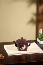 《四方特奎》 作者：高建中 研究员级高级工艺美术师 原矿百目紫茄泥，480cc，并列16孔出水