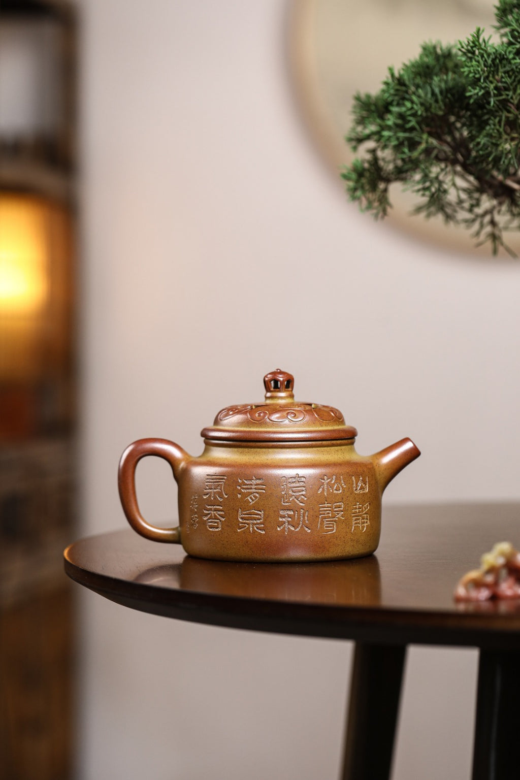 《祥龙德钟》 国家级工艺美术师 鲍玉华 鲍生泰百年冷金黄古法渐变烧，370cc