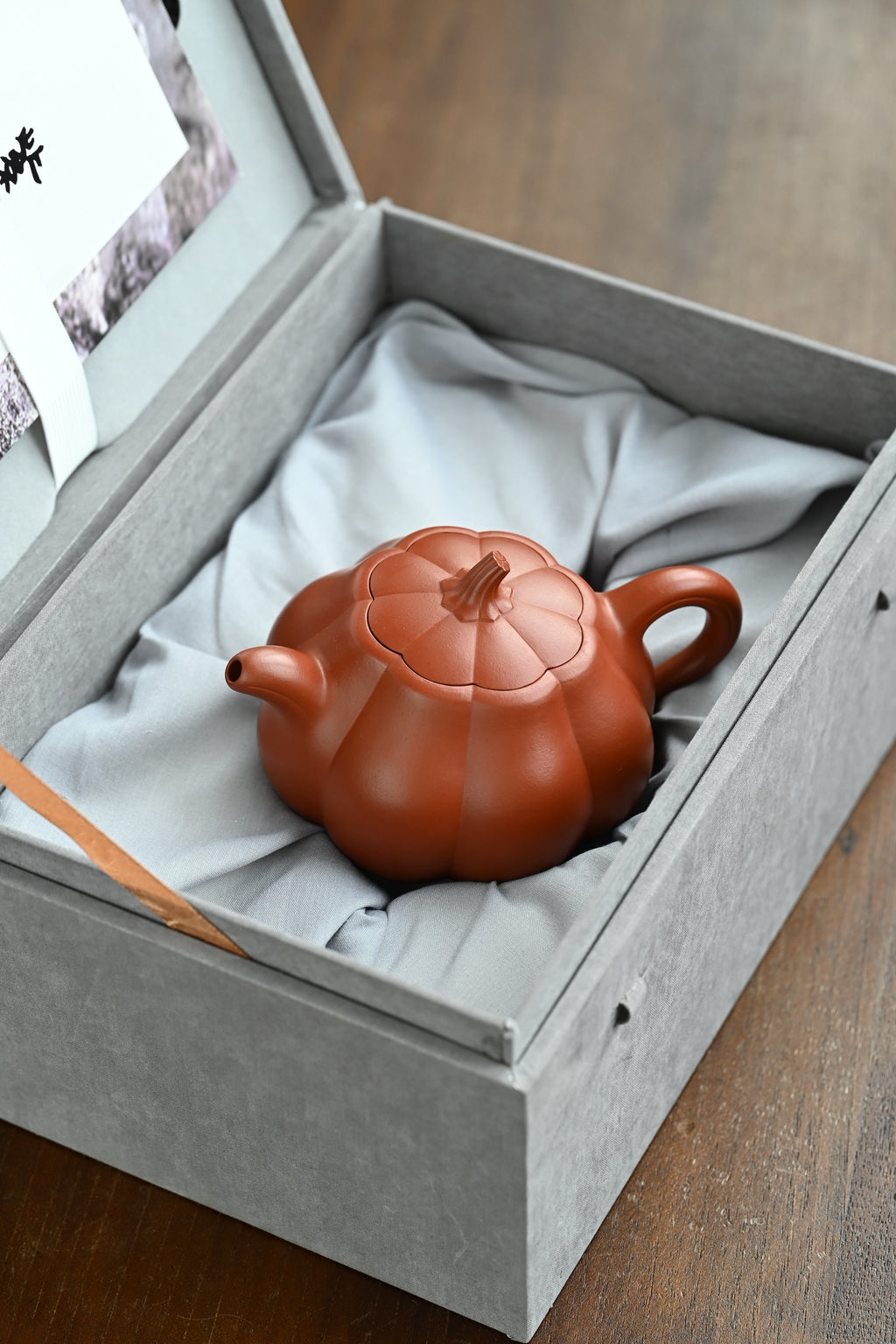 筋纹南瓜·全手工 /顶级筋纹器高手王军作品/容量350cc/极品大红袍