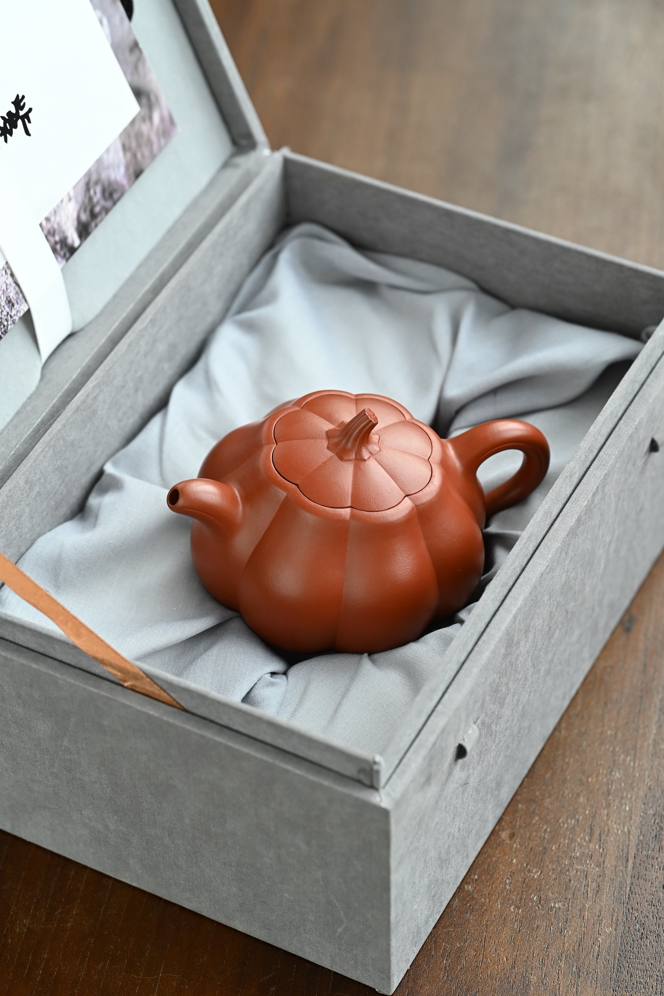 筋纹南瓜·全手工 /顶级筋纹器高手王军作品/容量350cc/极品大红袍