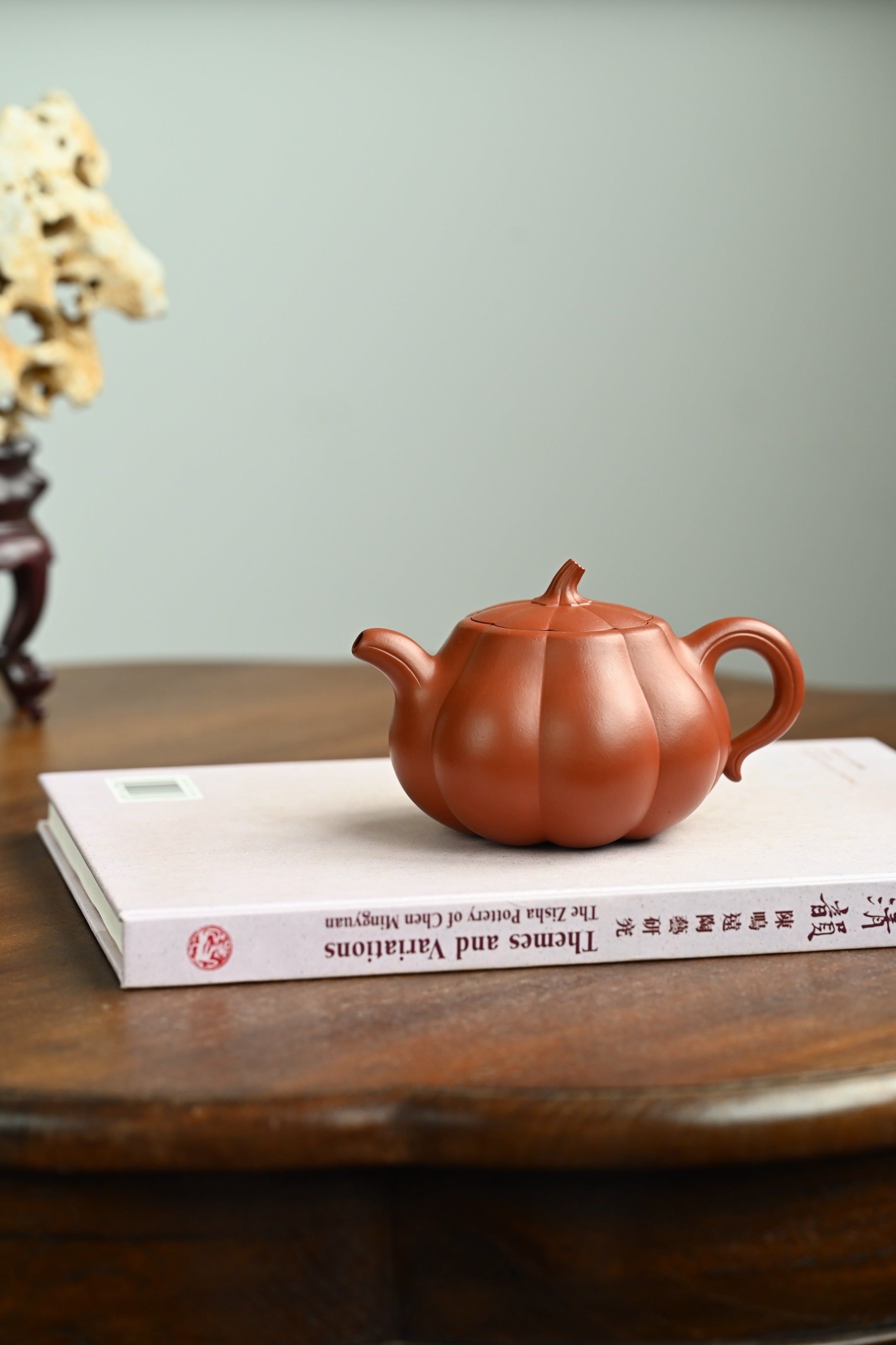 筋纹南瓜·全手工 /顶级筋纹器高手王军作品/容量350cc/极品大红袍