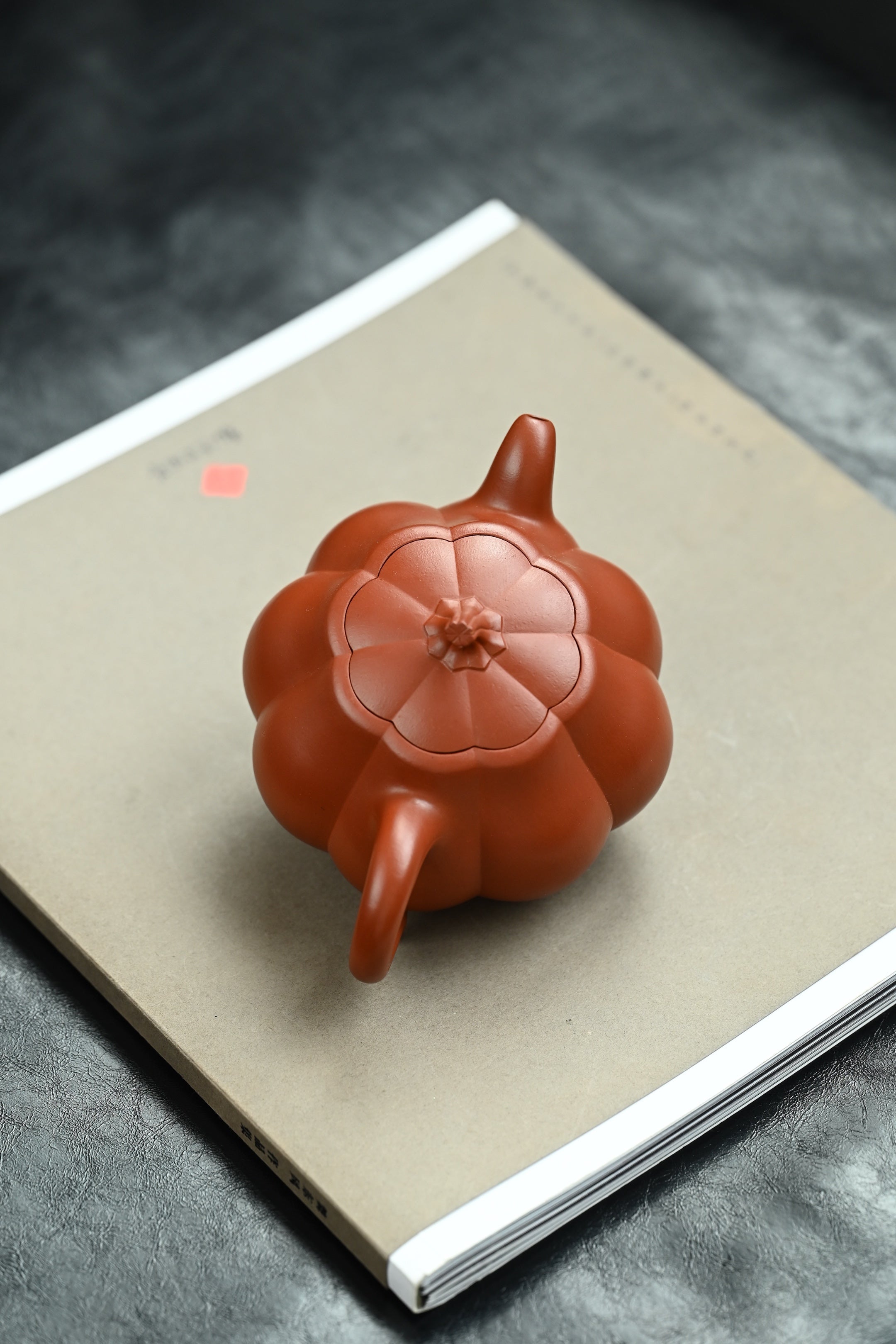 筋纹南瓜·全手工 /顶级筋纹器高手王军作品/容量350cc/极品大红袍