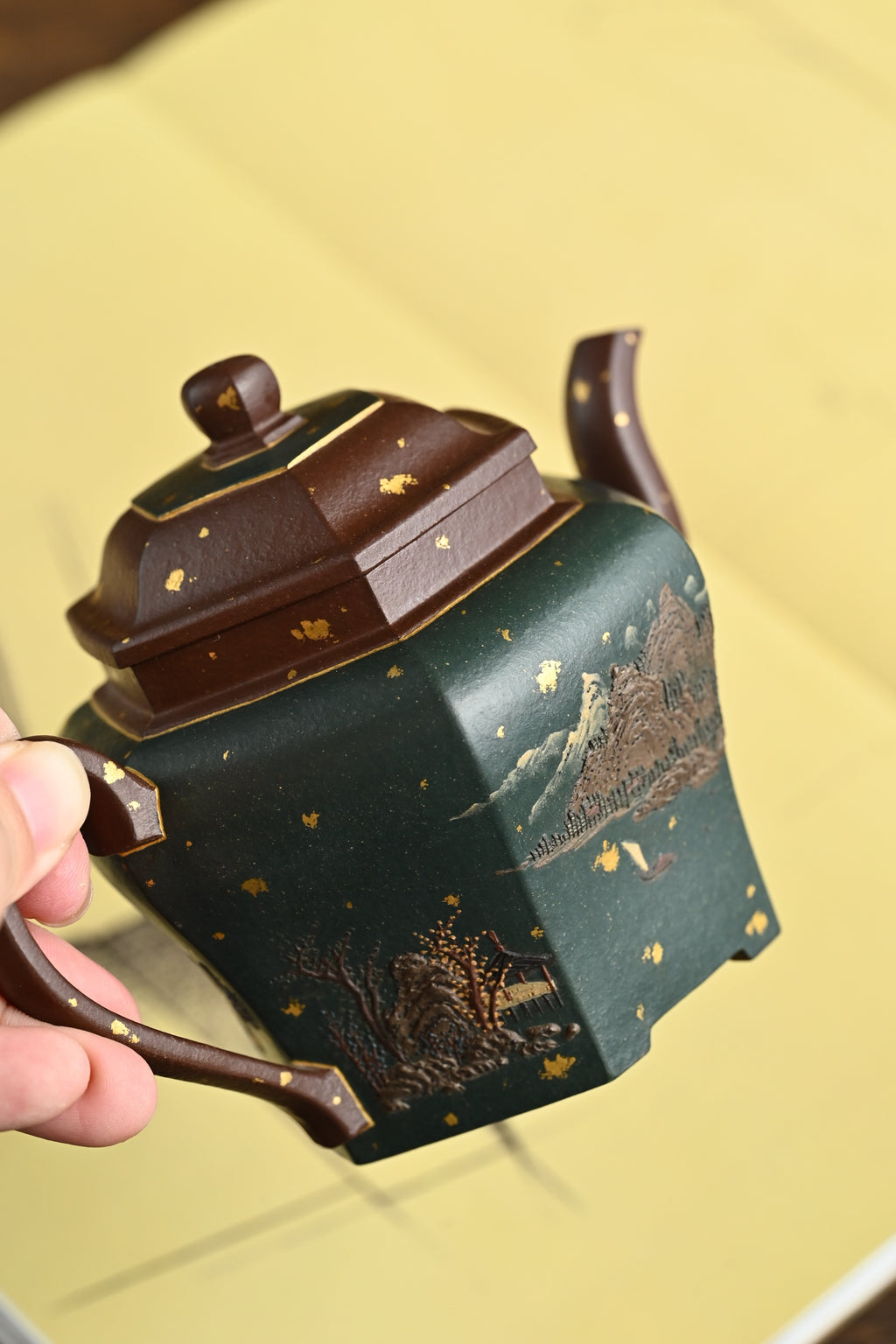 六方宫灯·全手工 /六届全手工大赛一等奖高工施昌作品  /容量280cc/原矿底槽清