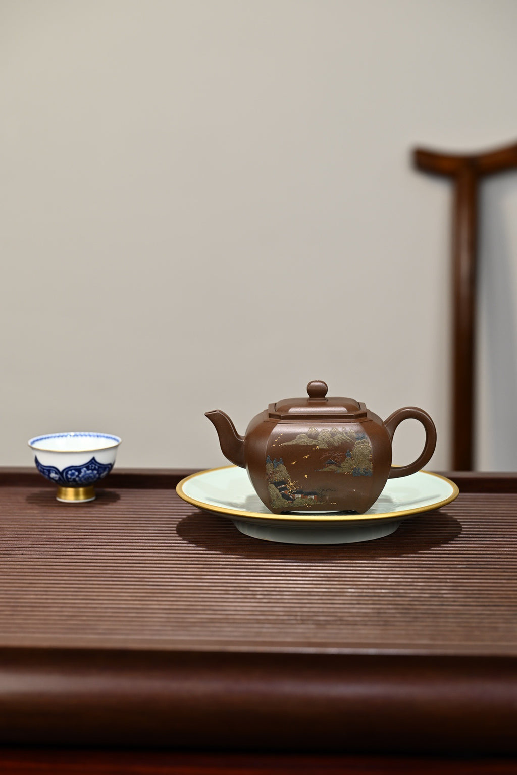 鸣远丁卯·全手工/全手工大赛二等奖国工吴涛作品 /容量250cc/原矿紫泥