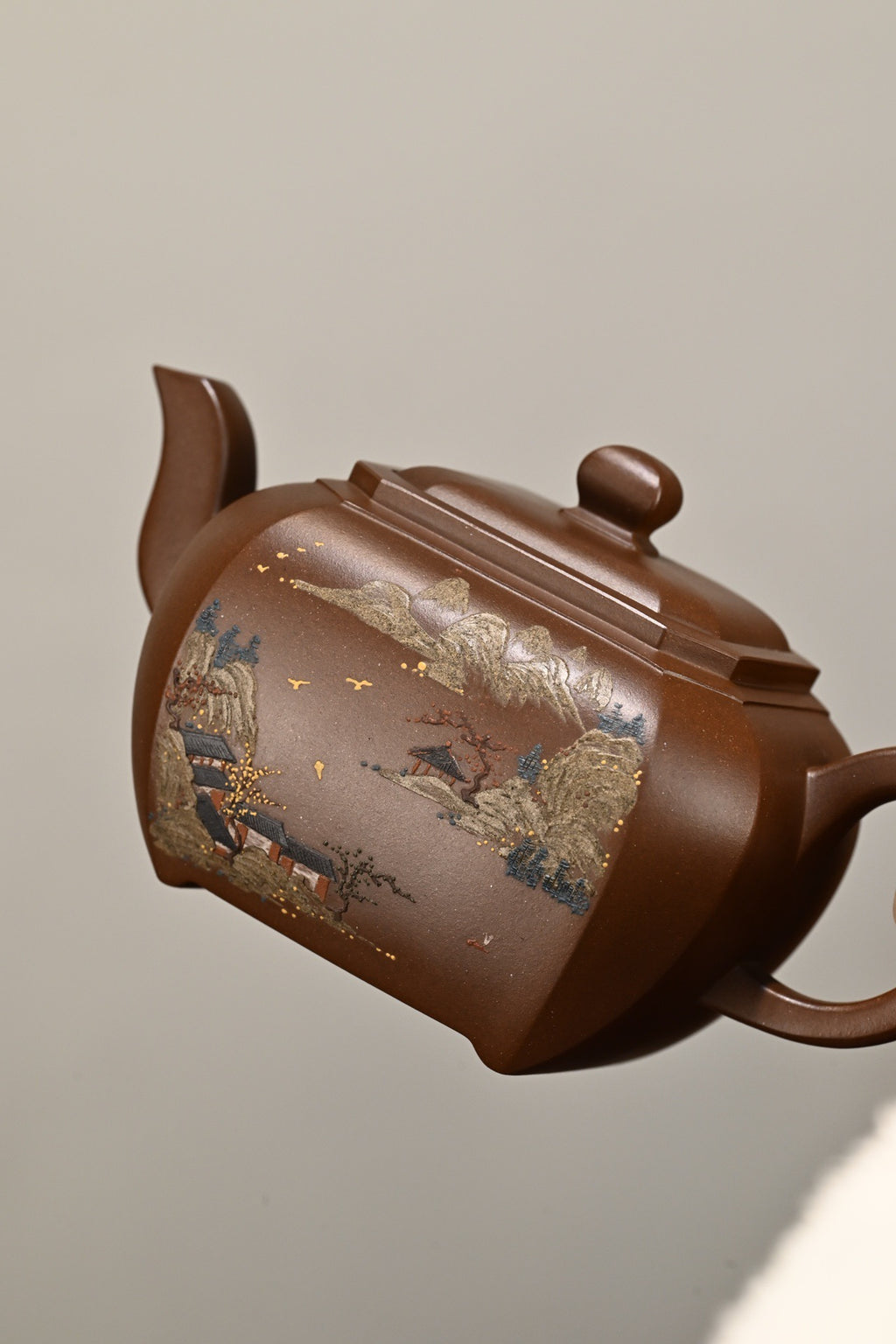 鸣远丁卯·全手工/全手工大赛二等奖国工吴涛作品 /容量250cc/原矿紫泥