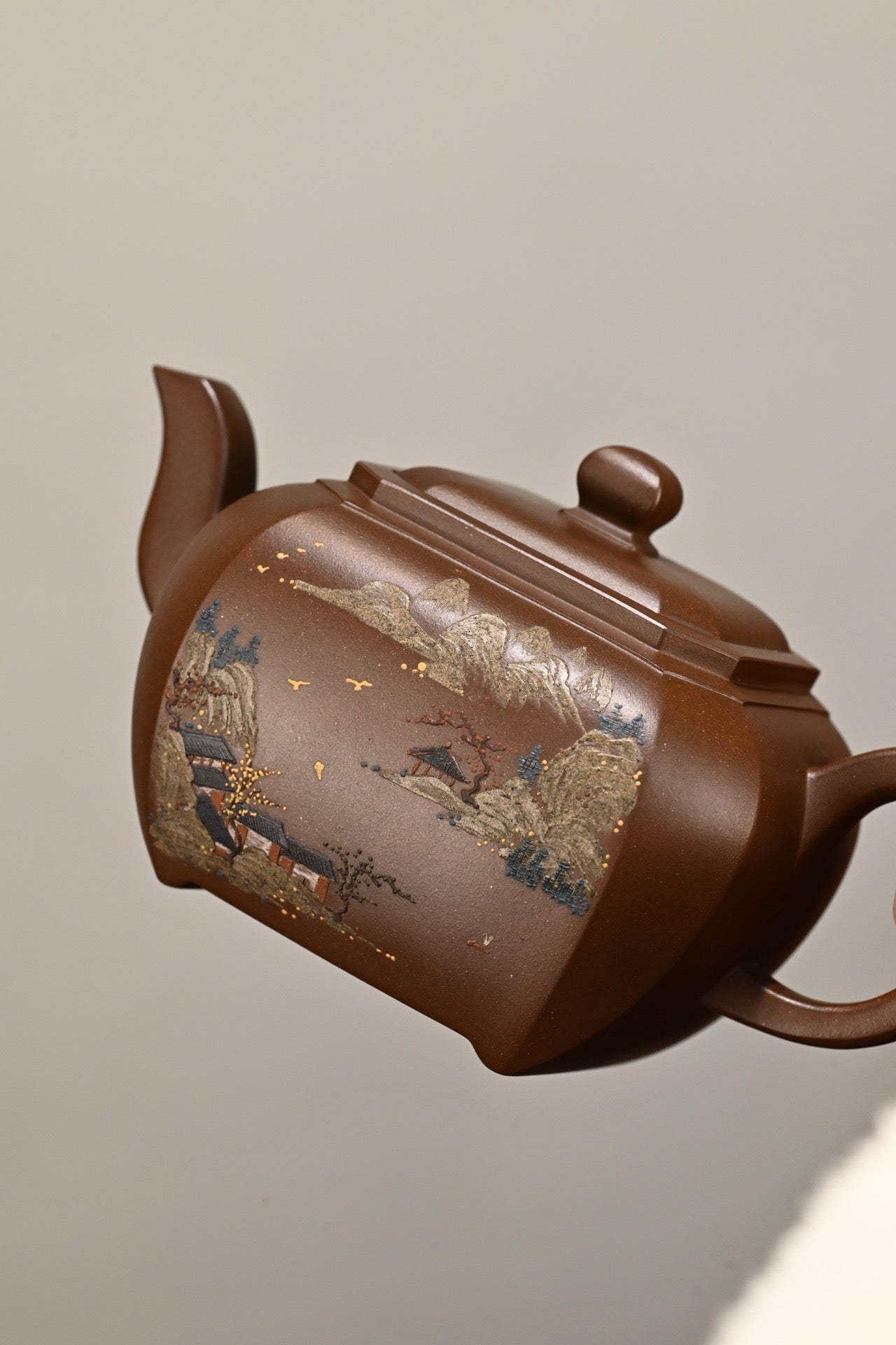 鸣远丁卯·全手工/全手工大赛二等奖国工吴涛作品 /容量250cc/原矿紫泥