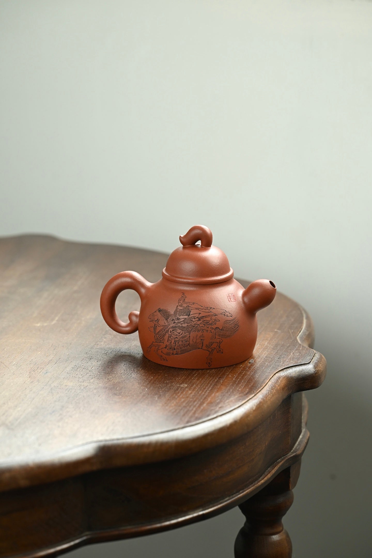 蒋军壶·全手工 /高工蒋锡坤作品  /容量300cc/景舟红泥