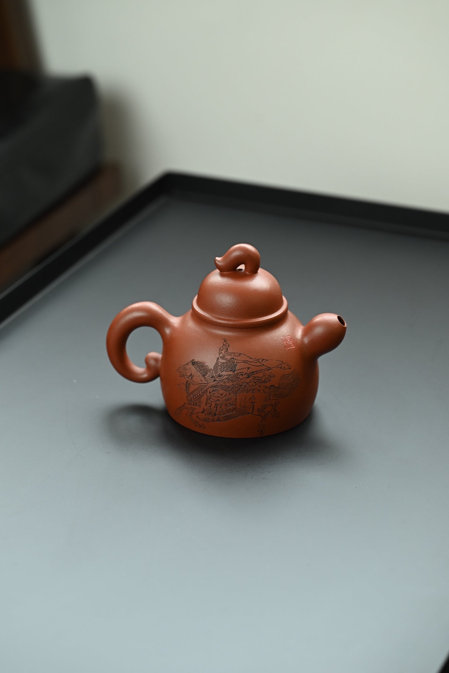 蒋军壶·全手工 /高工蒋锡坤作品  /容量300cc/景舟红泥