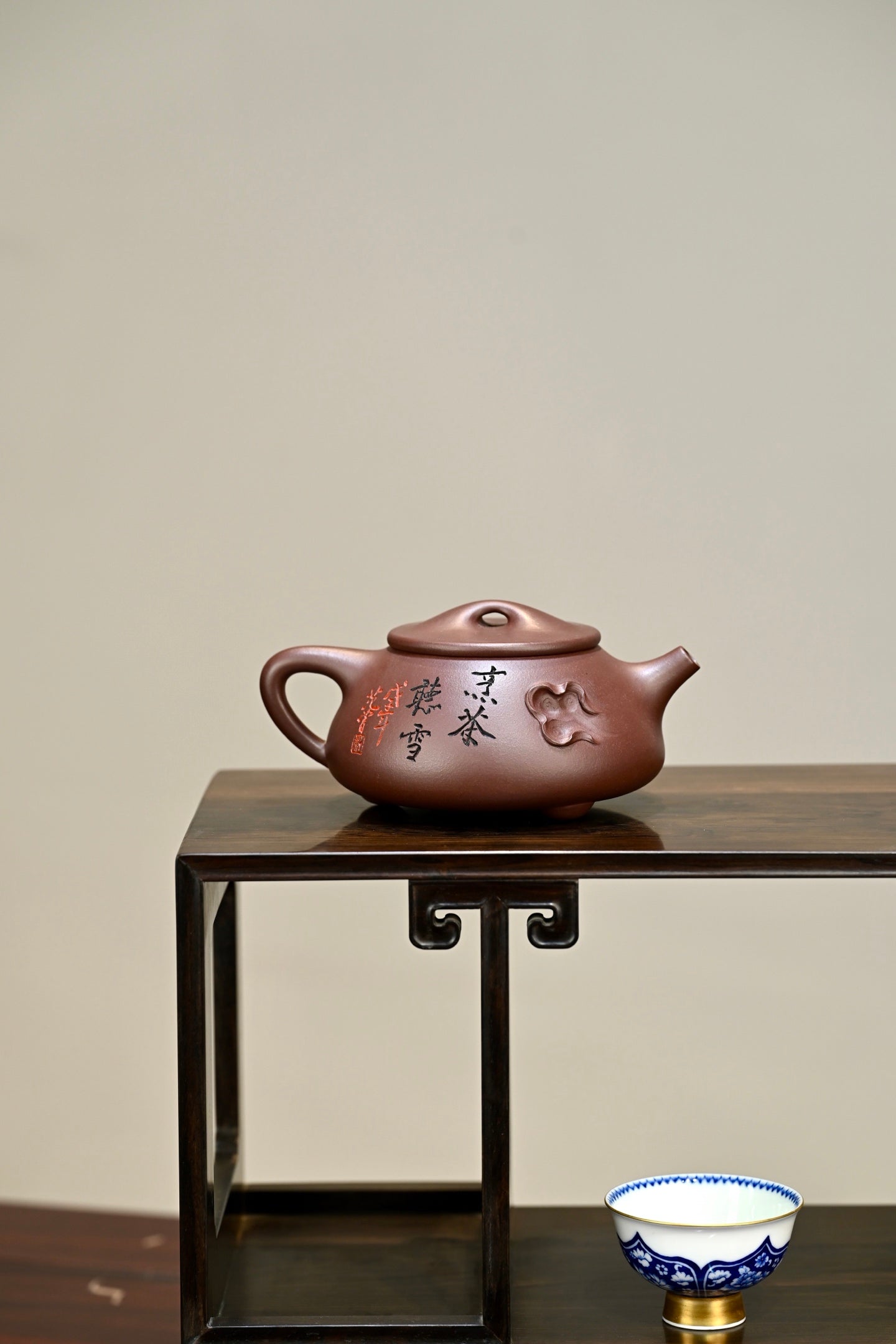 景舟石瓢·全手工/高工蒋锡坤作品 /容量280cc/原矿紫茄泥