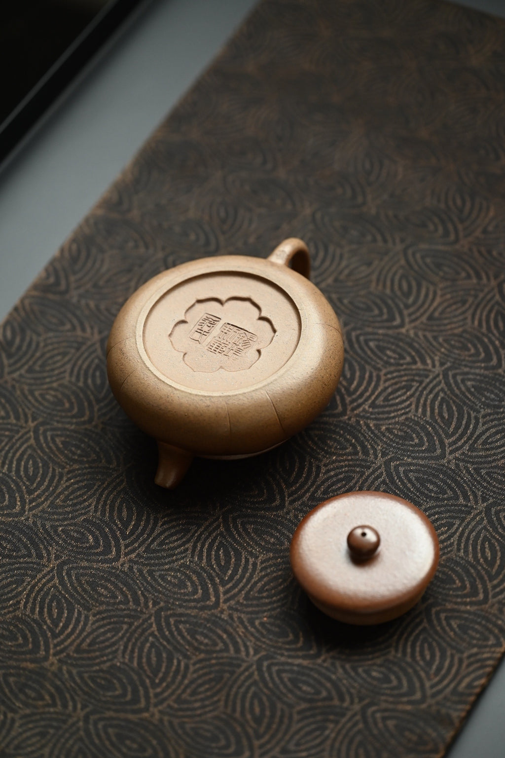 莲纹圆珠·全手工/高工蒋锡坤作品/容量200cc/黄金段柴烧