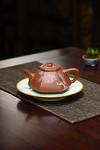 六方石瓢·全手工 （双证书）高工蒋锡坤作品 /中央美院教授李洪亮装饰 /容量300cc/景舟红泥