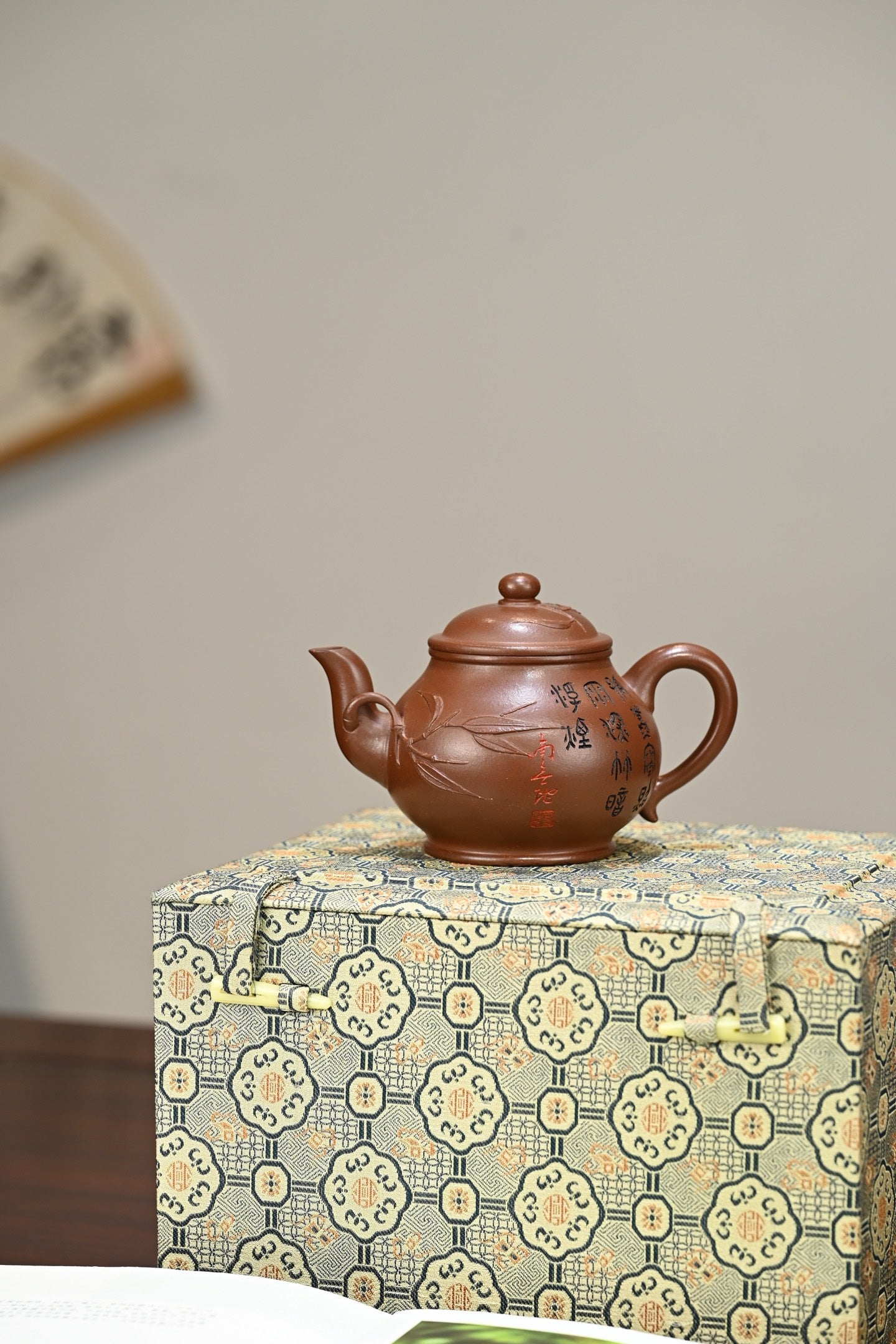 竹节潘壶·全手工 （双证书）/高工蒋锡坤作品 /中央美院教授南景黎装饰 /容量260cc/原矿底槽清