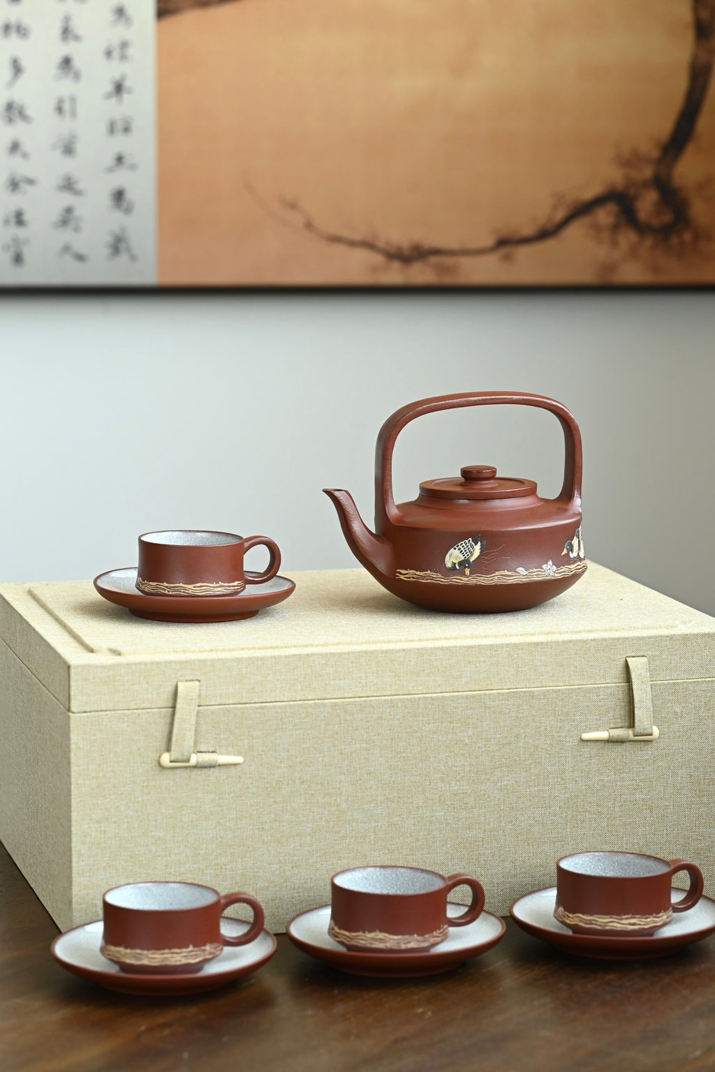 提璧提梁套组·全手工/高工蒋锡坤作品 /容量580cc/景舟红泥