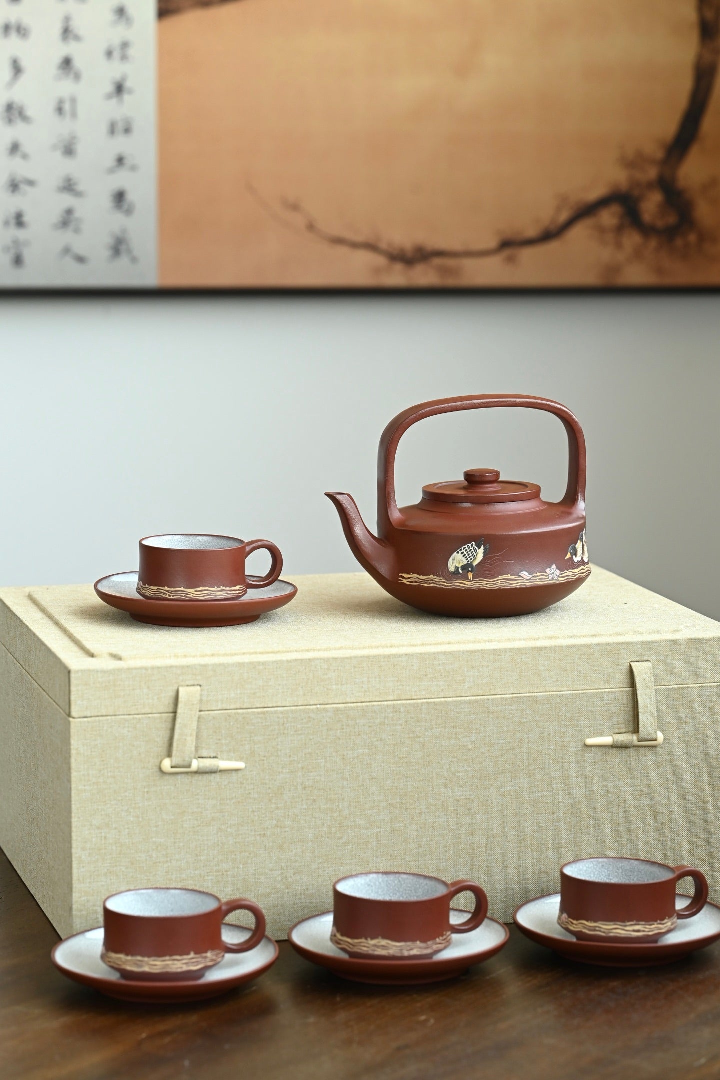 提璧提梁套组·全手工/高工蒋锡坤作品 /容量580cc/景舟红泥