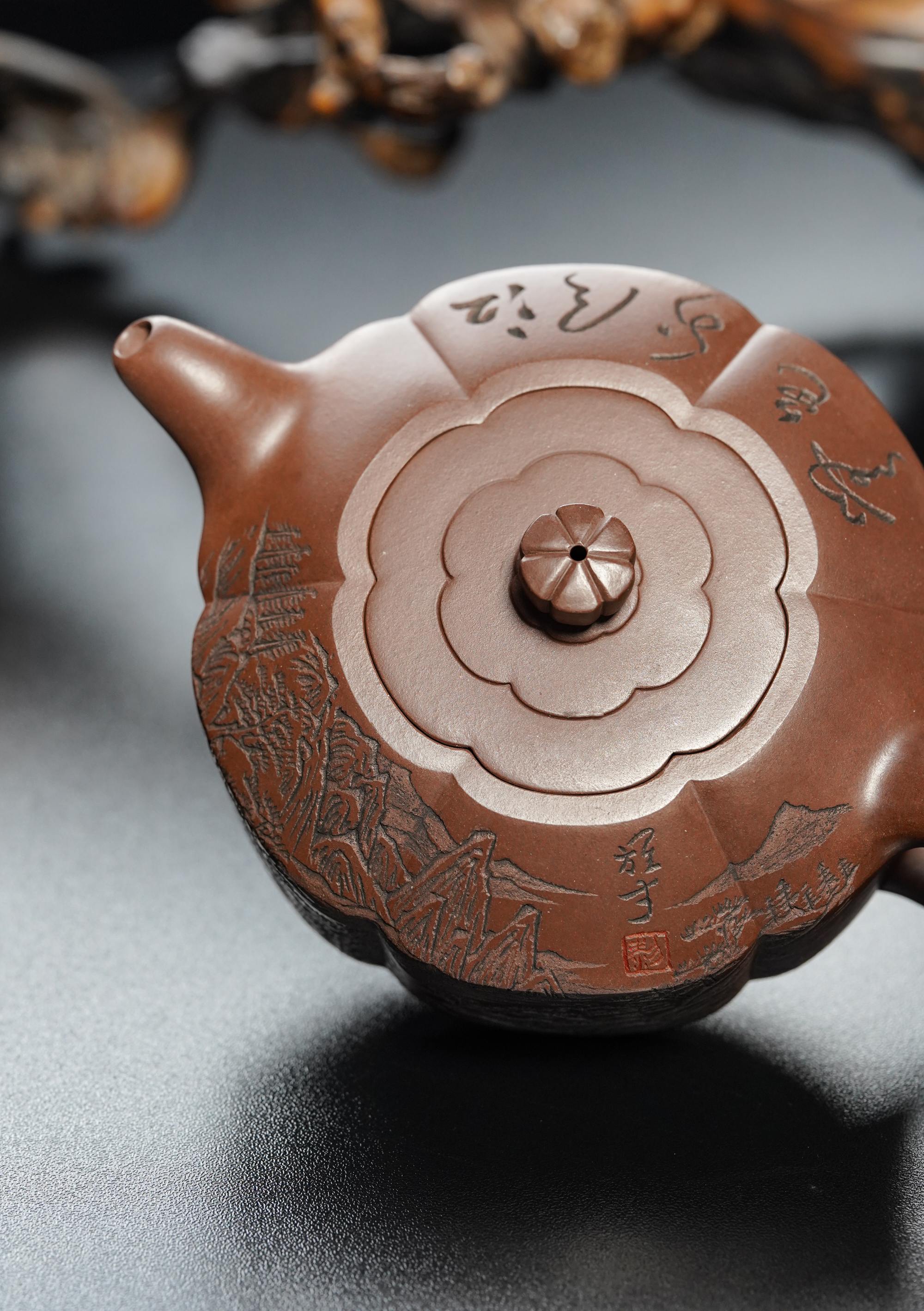 储立之大师｜中国陶瓷艺术终身成就奖获得者｜典藏重器【筋纹梅花周盘套组】原矿优质底槽清·300cc