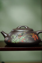 新品👍稀世典藏·紫砂孤品｜沈更轶大师紫砂巅峰之作【纳瓢壶】原矿极品老紫泥·200cc 国大师邱玉林装饰·雅趣