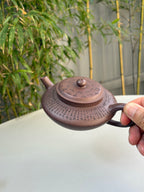 一器藏心经·紫砂纳万福｜郑求标大师｜心经至尊藏品《虚扁壶》原矿极品老紫泥·220cc