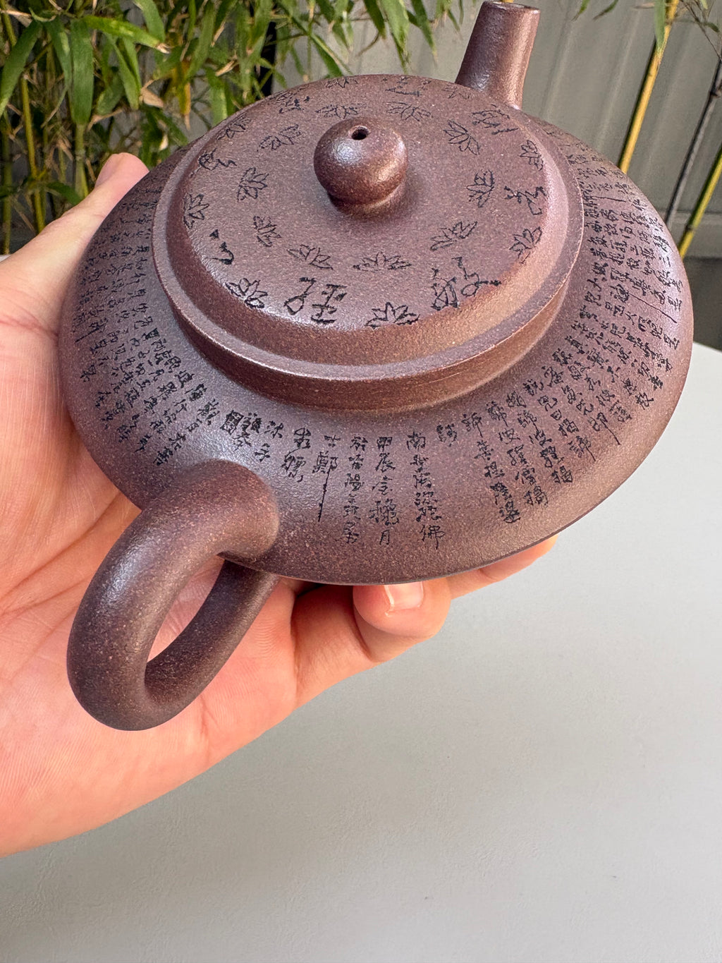 一器藏心经·紫砂纳万福｜郑求标大师｜心经至尊藏品《虚扁壶》原矿极品老紫泥·220cc