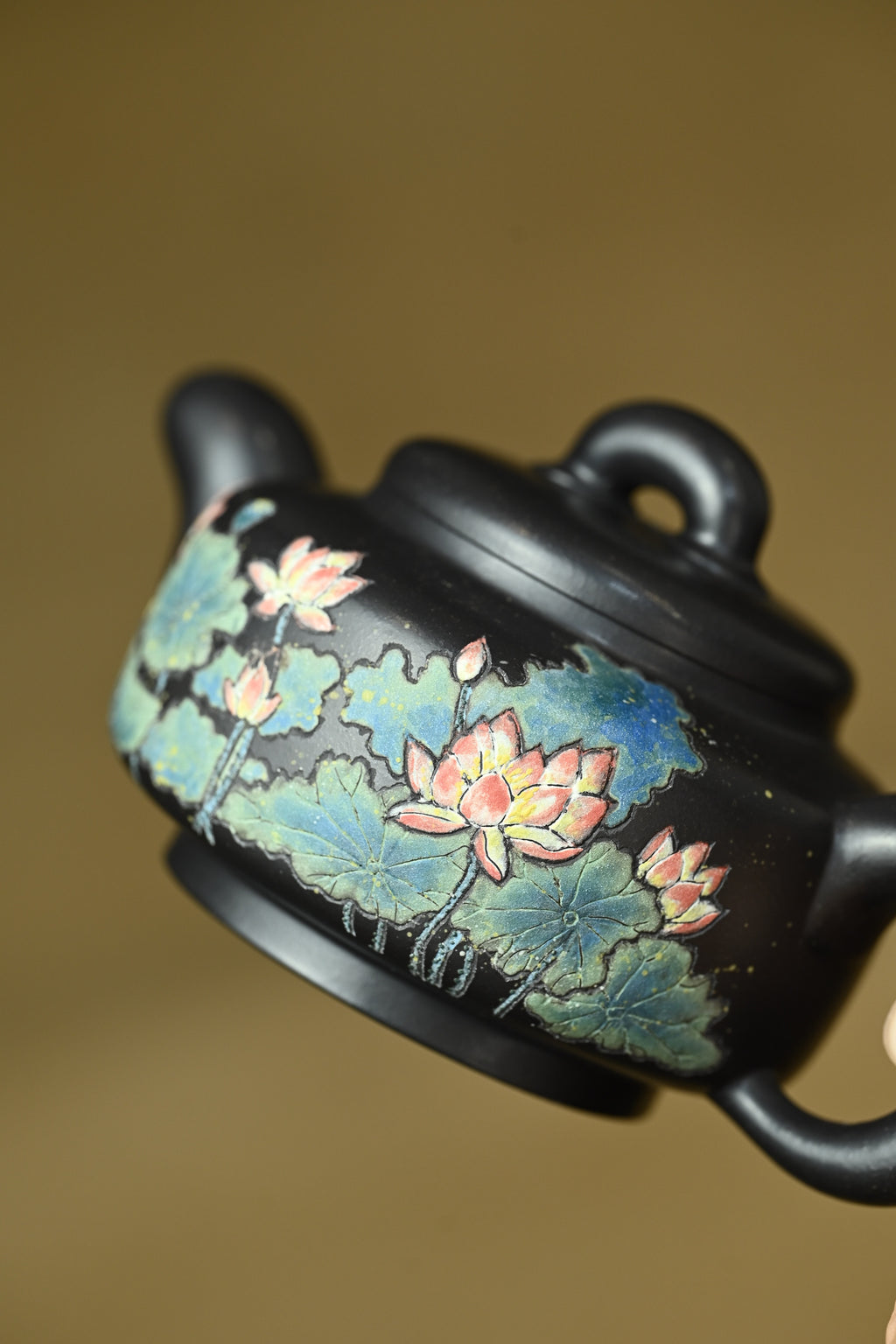 道洪玉璧·全手工 （双证书）/高工蒋锡坤作品  /中央美院教授李洪亮装饰 /容量300cc/石黄