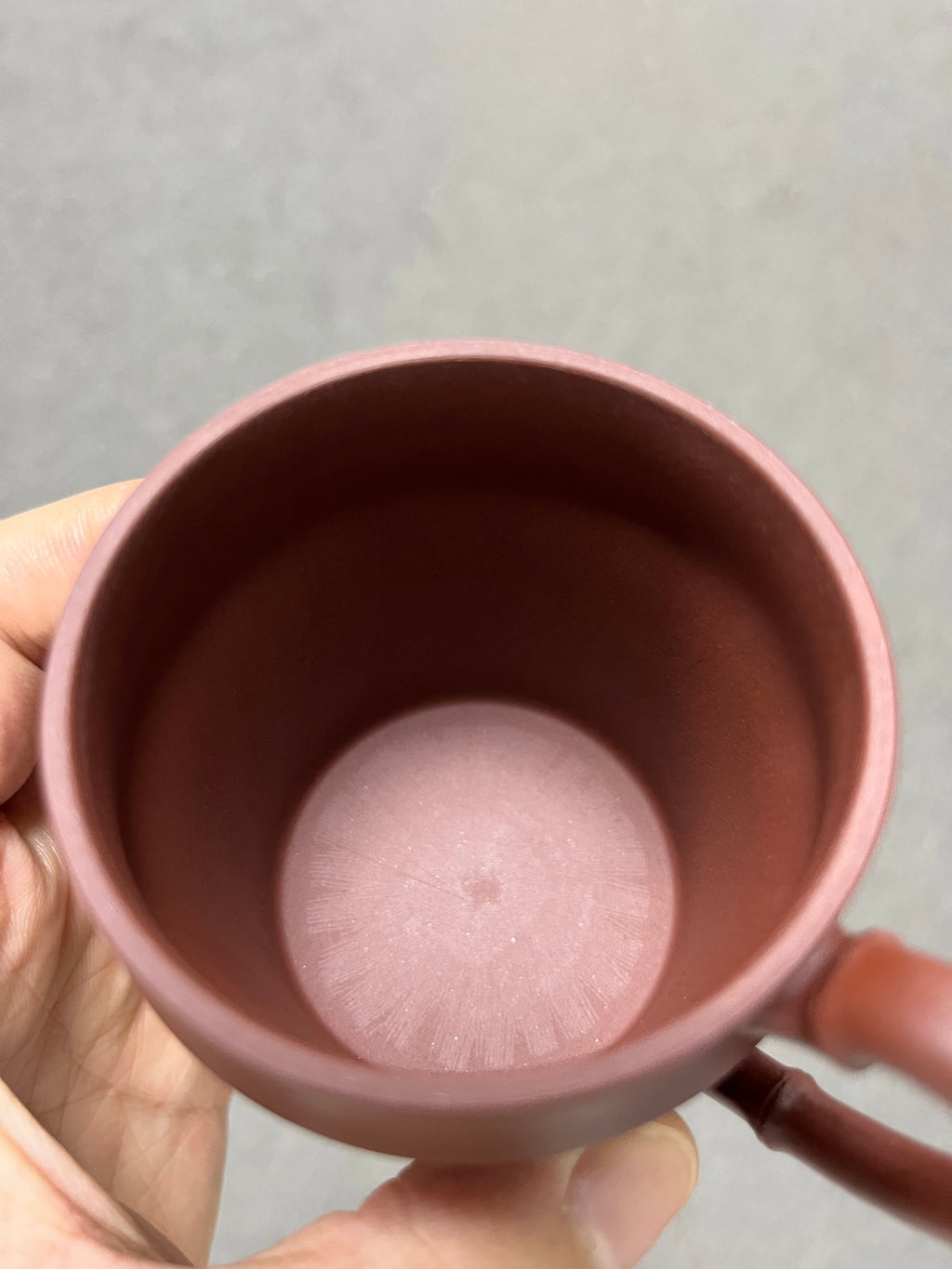 实拍【竹节·紫砂盖杯】 原矿优质紫泥·190cc（满）