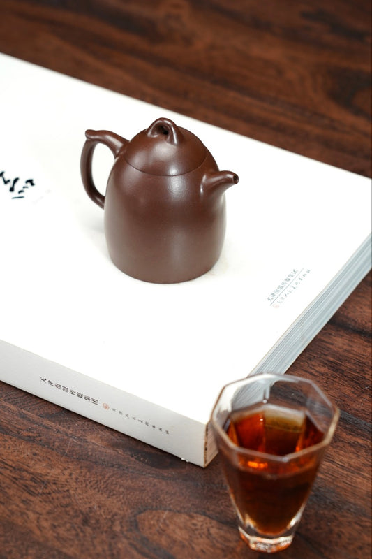 【小秦权·把玩器】 原矿极品老紫泥·120cc·9孔