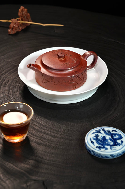 【梅花·周盘】 原矿优质段泥（柴烧）·180cc·9孔