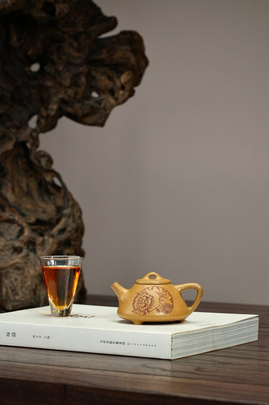 【子冶石瓢】 原矿极品黄金段泥·130cc·内推孔