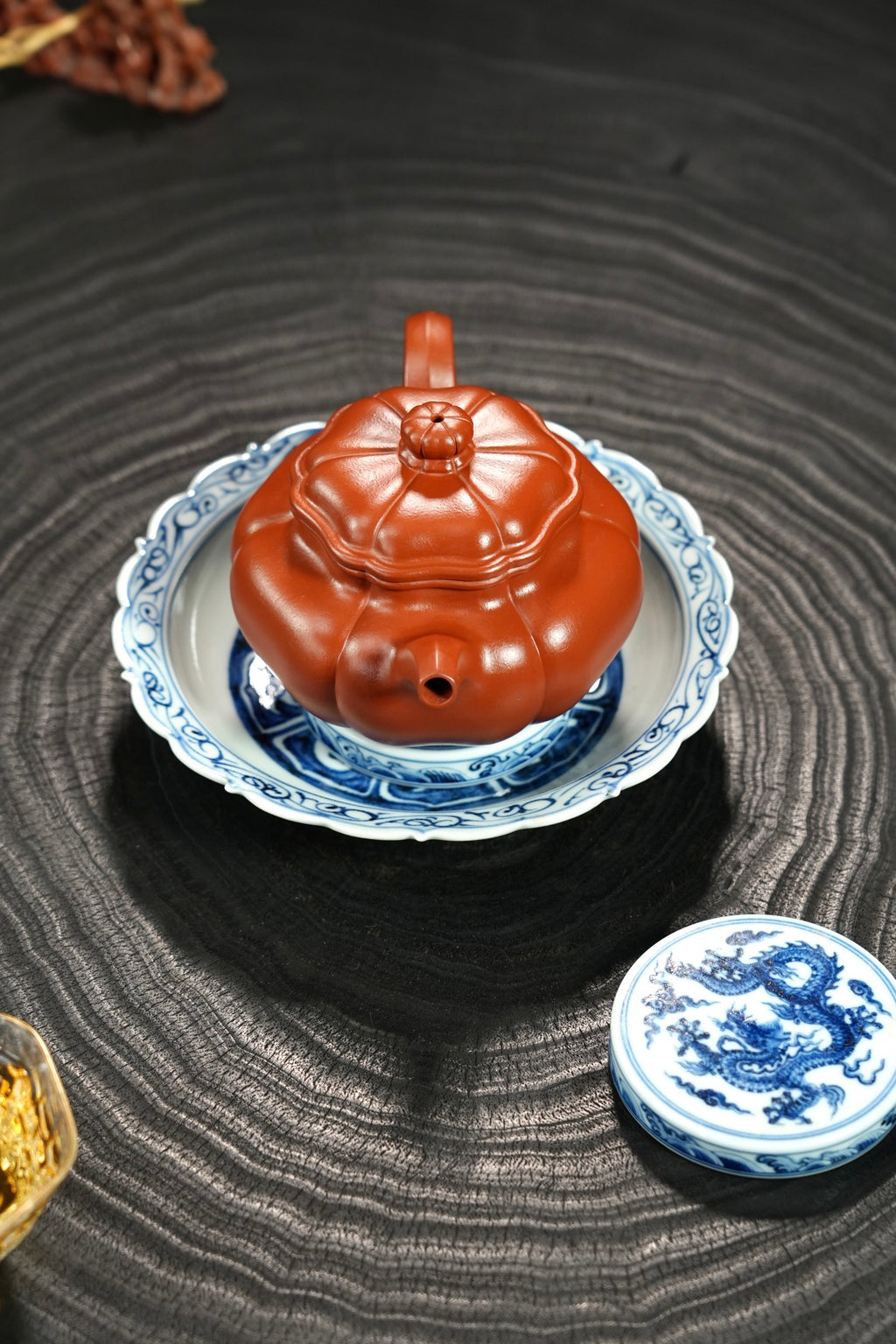 全手工【葵仿古·摹古器】 原矿极品朱泥·240cc·7孔