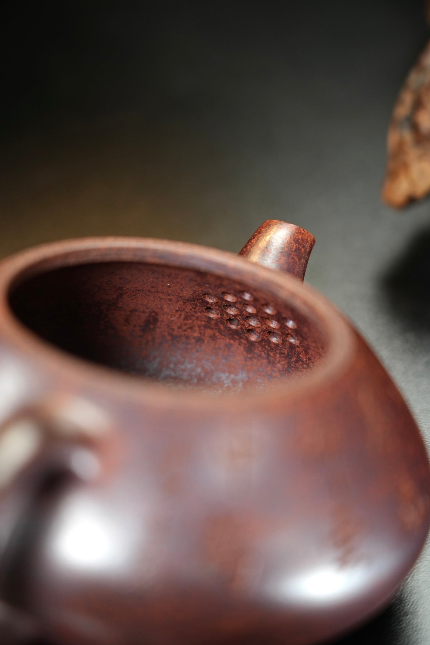 【饮月·摹古】 原矿极品老紫泥（柴烧）·260cc·14孔