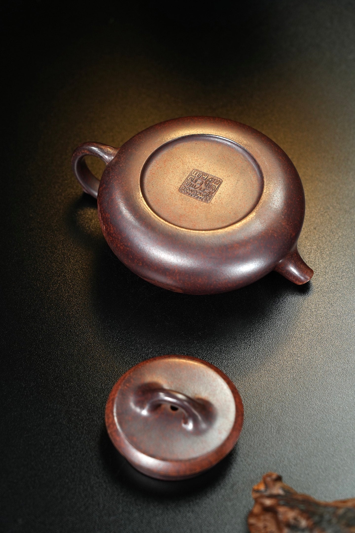 【饮月·摹古】 原矿极品老紫泥（柴烧）·260cc·14孔