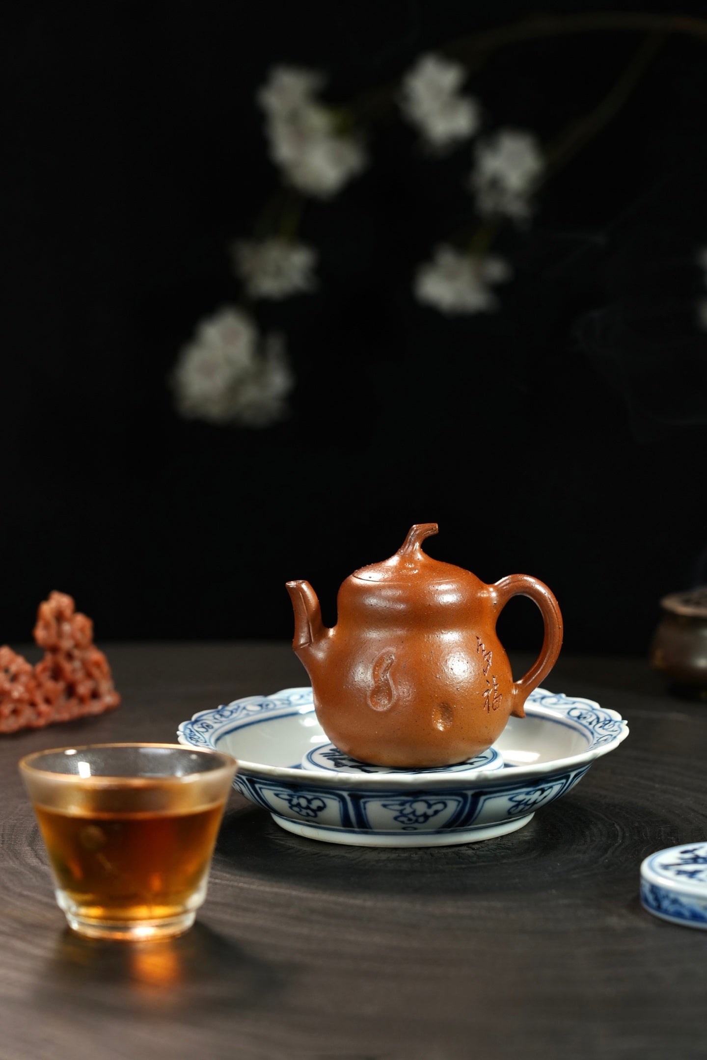 【葫芦·多福】 原矿黄金段泥（柴烧）·130cc·内推孔