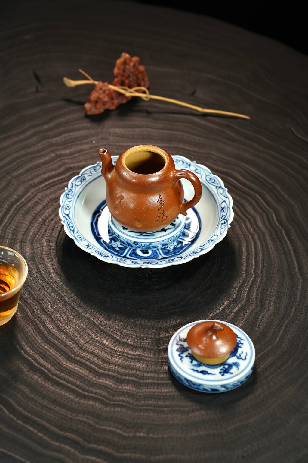 【葫芦·多福】 原矿黄金段泥（柴烧）·130cc·内推孔