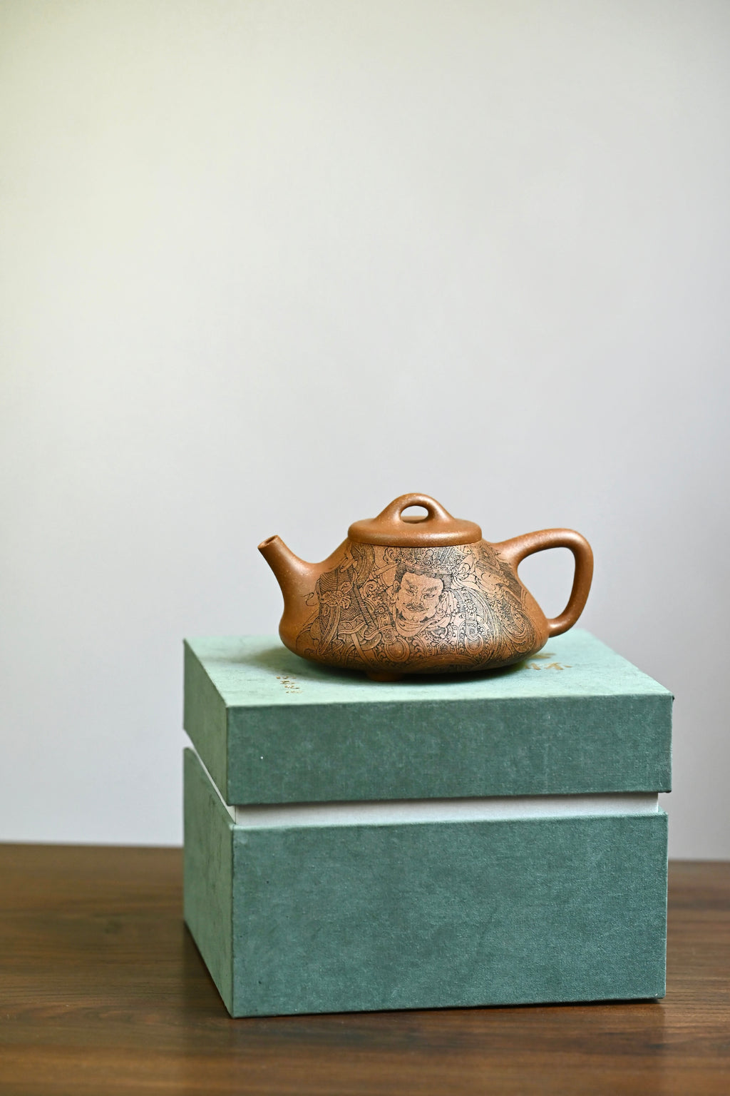 子冶石瓢·全手工 /实力派张秋云作品，陈鑫刻绘 容量200cc/原矿老段