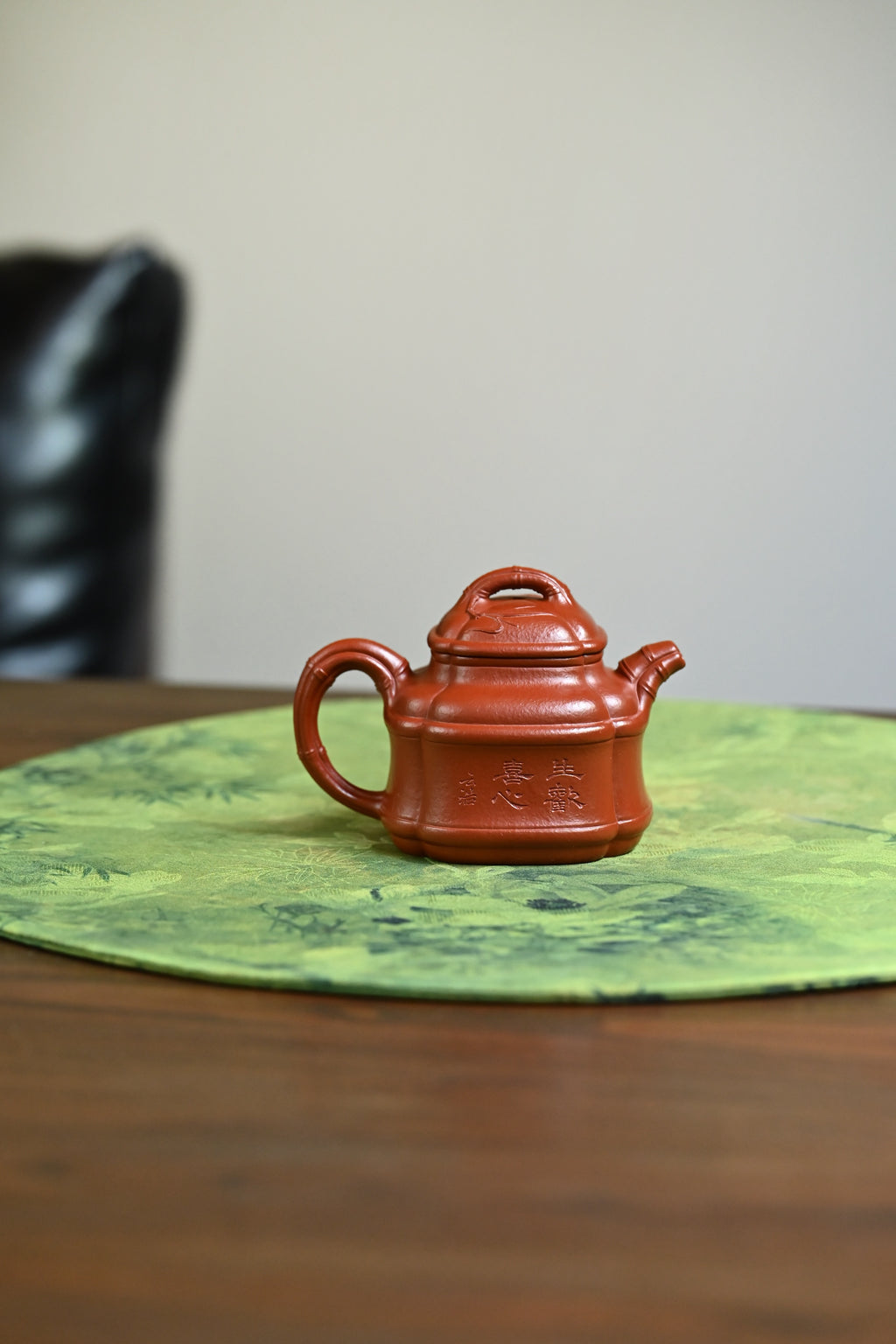 四方竹鼎·全手工  /大拍陶手雷罡作品（师承范伟群）/容量130cc/家藏朱泥