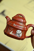 四方竹鼎·全手工  /大拍陶手雷罡作品（师承范伟群）/容量130cc/家藏朱泥