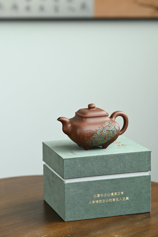 传炉·全手工 90后陶刻第一人小一颠王城作品容量230cc/家藏底槽清